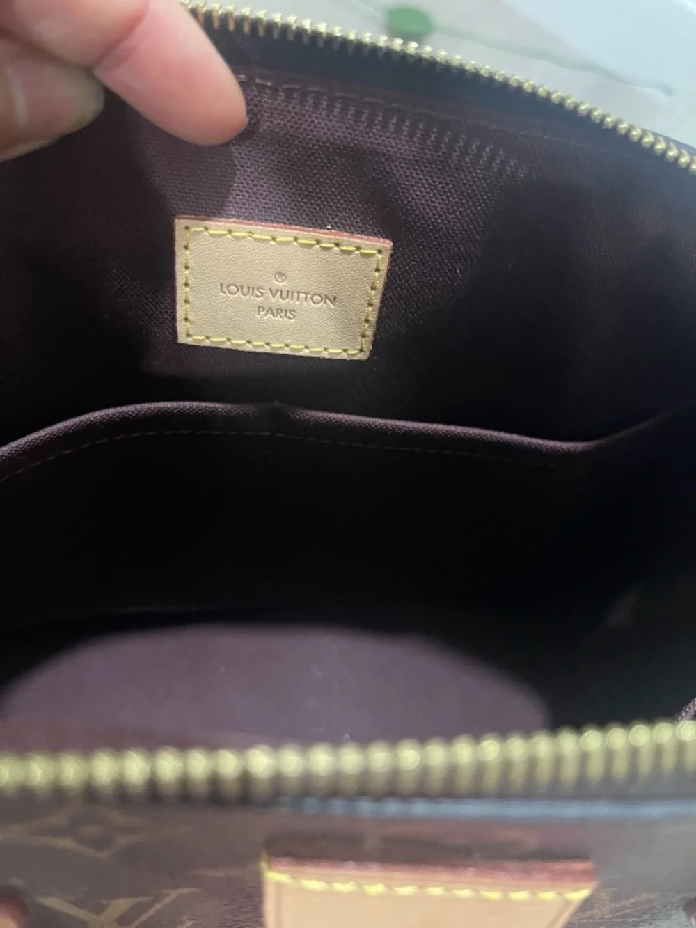 Louis Vuitton Brown Monogram Canvas Satchel with Natural Leather Handles - Picture 11 of 12